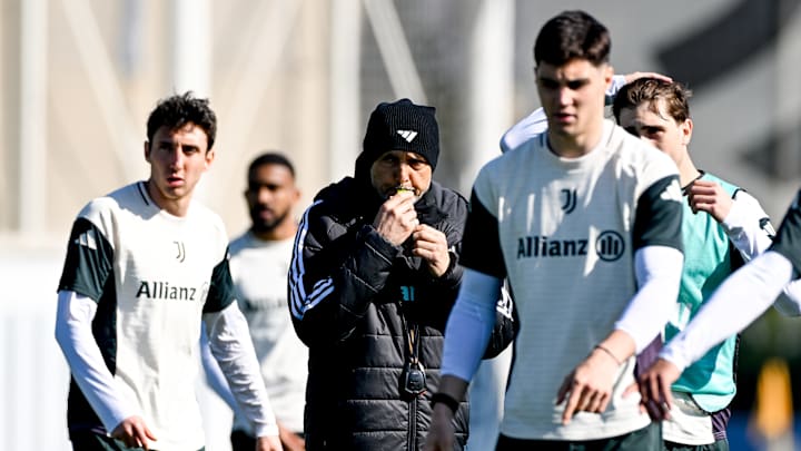 Juventus Training Session And Press Conference - UEFA Champions League 2025/26 League Knockout