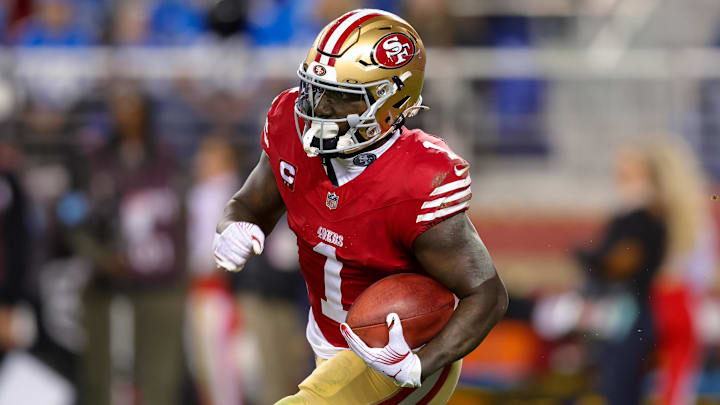 San Francisco 49ers wide receiver Deebo Samuel Sr. (1) during the game against the Detroit Lions at Levi's Stadium