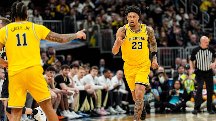 The Michigan Wolverines and forward Yaxel Lendeborg are No. 2 in the odds to win the NCAA Tournament. The Michigan Wolverines and forward Yaxel Lendeborg are No. 2 in the odds to win the NCAA Tournament.
