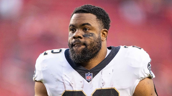 November 27, 2022; Santa Clara, California, USA; New Orleans Saints running back Mark Ingram II (22)
