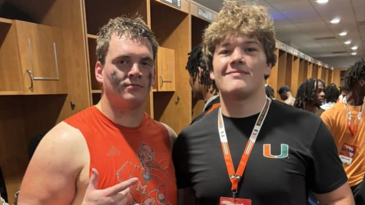 Florida 3-star 2026 OL Ryan Miret visits Miami. 