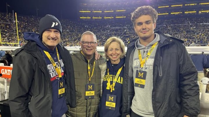 North Carolina 2026 4-star OT Leo Delaney and family at Michigan.