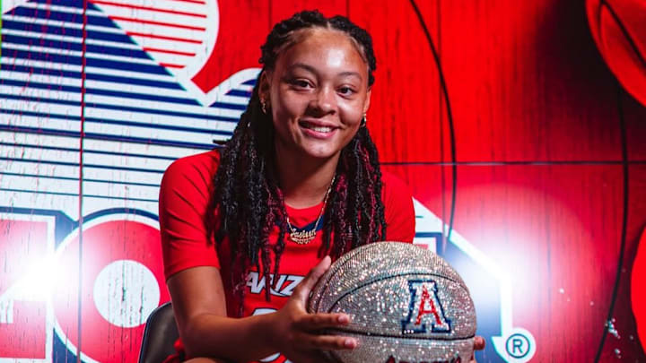 Arizona commit Jasleen Green n her recruiting visit to Tucson.