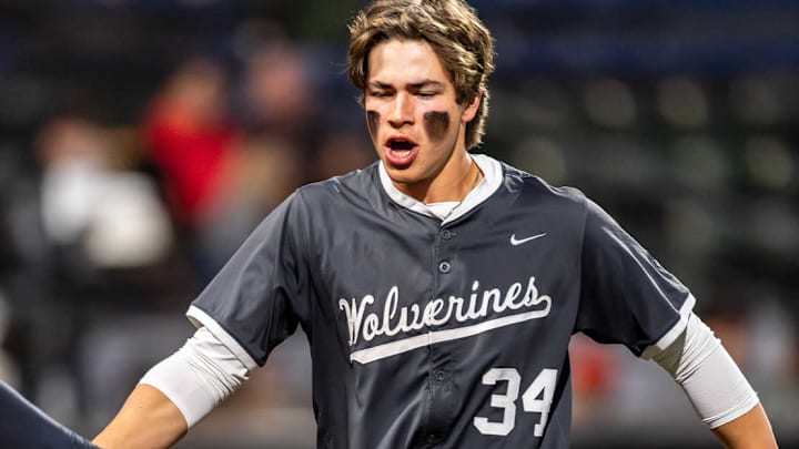 Harvard-Westlake's James Tronstein celebrates in a game against Huntington Beach.