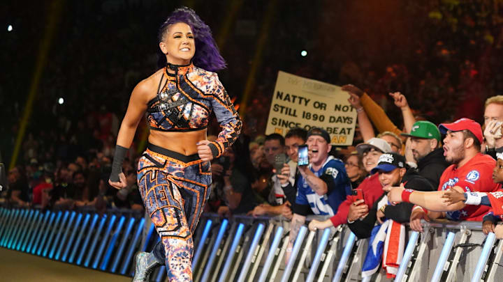 Bayley running down to the Royal Rumble