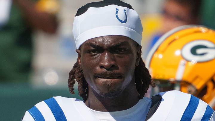 Indianapolis Colts wide receiver Ashton Dulin during warmups prior to game against the Green Bay Packers at Lambeau Field. 
