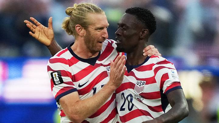 Folarin Balogun of the U.S. celebrates Folarin Balogun of the U.S. celebrates
