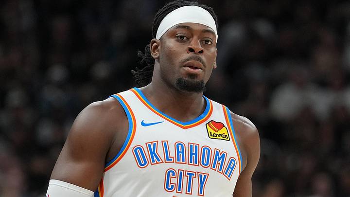 May 28, 2026; San Antonio, Texas, USA; Oklahoma City Thunder guard Luguentz Dort (5) in the second half during game six of the western conference finals for the 2026 NBA playoffs at Frost Bank Center. Mandatory Credit: Daniel Dunn-Imagn Images May 28, 2026; San Antonio, Texas, USA; Oklahoma City Thunder guard Luguentz Dort (5) in the second half during game six of the western conference finals for the 2026 NBA playoffs at Frost Bank Center. Mandatory Credit: Daniel Dunn-Imagn Images