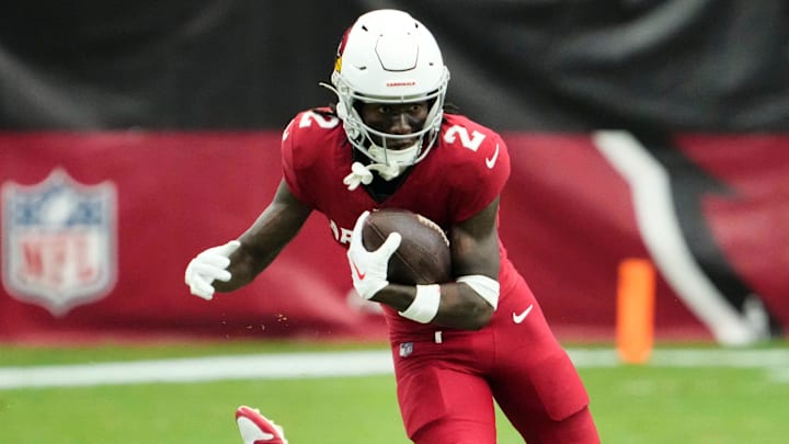 Sep 17, 2023; Glendale, AZ, USA; Arizona Cardinals wide receiver Marquise Brown (2) carries the ball