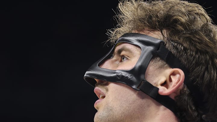 Dec 5, 2025; Orlando, Florida, USA; Orlando Magic forward Franz Wagner (22) looks on against the Miami Heat in the third quarter at Kia Center. Mandatory Credit: Nathan Ray Seebeck-Imagn Images