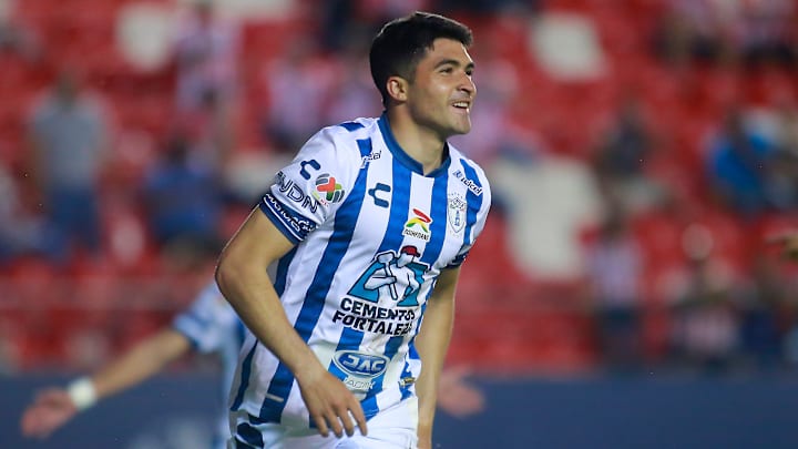 El argentino Nico Ibáñez del Pachuca se aventó un doblete en la Ida y en la Vuelta contra Atlético San Luis.