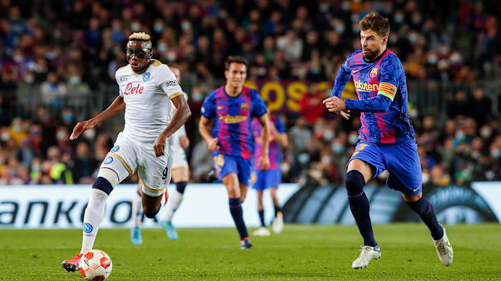 La ida entre Barcelona y Napoli acabó en empate