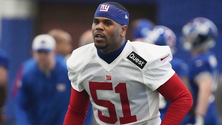 Eat Rutherford, NJ -- May 9, 2025 -- First round draft pick Abdul Carter during practice at Giants Rookie Minicamp.