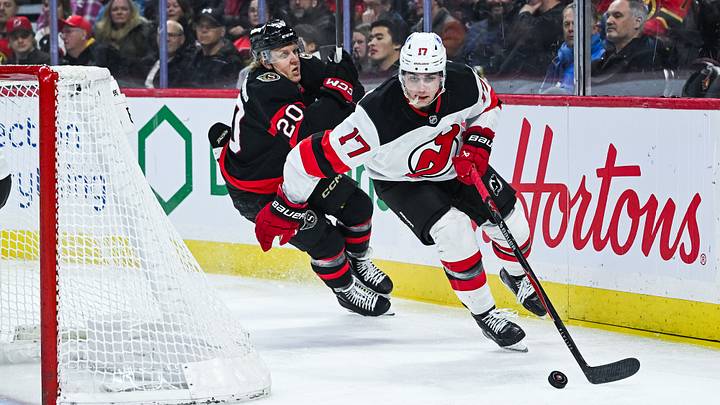 Simon Nemec with the New Jersey Devils