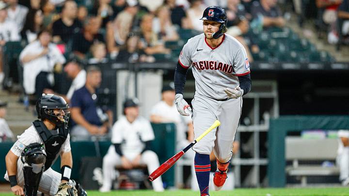 Cleveland Guardians first baseman Rhys Hoskins. Cleveland Guardians first baseman Rhys Hoskins.