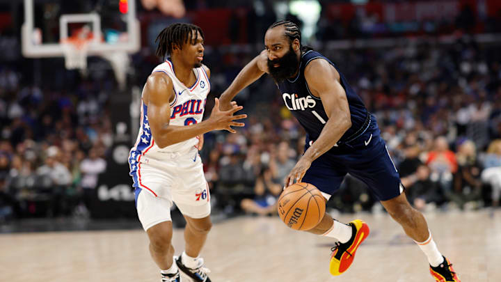 The LA Clippers' James Harden couldn't vanquish his former team last night. 