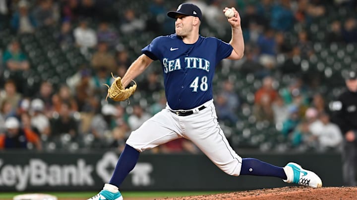Seattle Mariners starting pitcher Matthew Boyd (48) pitches for the Mariners during the 2022 season.