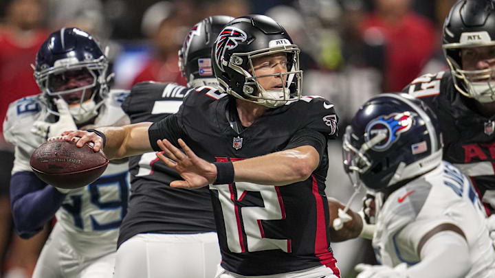 Atlanta Falcons quarterback Easton Stick Atlanta Falcons quarterback Easton Stick