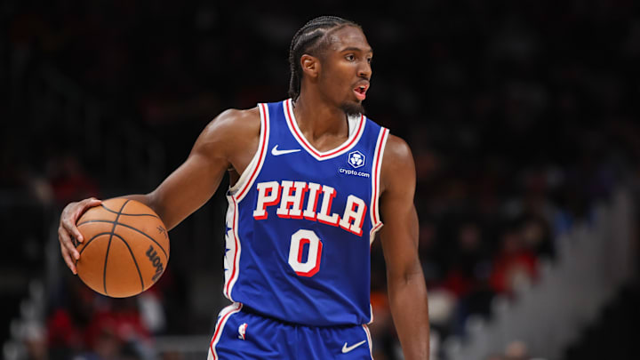 Philadelphia 76ers guard Tyrese Maxey.