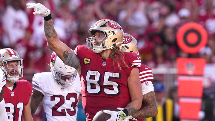 San Francisco 49ers tight end George Kittle. San Francisco 49ers tight end George Kittle.
