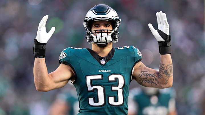 Philadelphia Eagles linebacker Zack Baun (53).