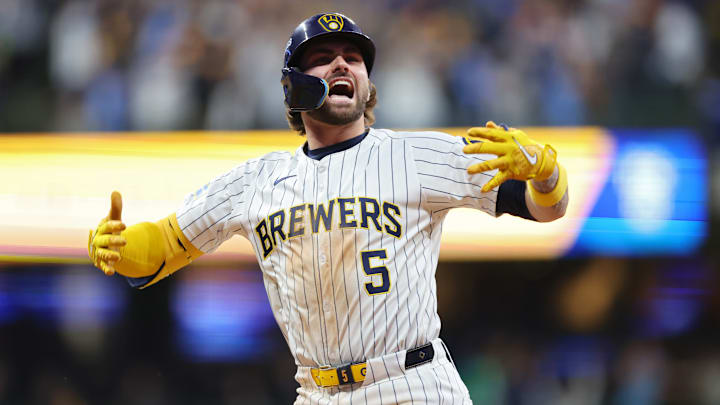Garrett Mitchell - Wild Card Series - New York Mets v Milwaukee Brewers - Game 2