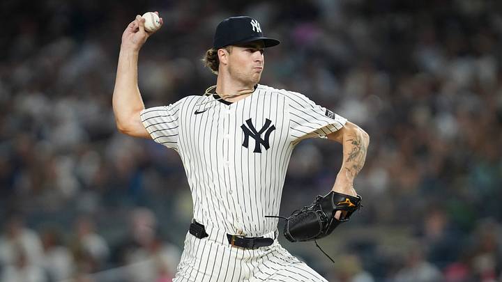 Cam Schlittler (31) pitches the ball during a game against the Minnesota Twins at Yankee Stadium Cam Schlittler (31) pitches the ball during a game against the Minnesota Twins at Yankee Stadium