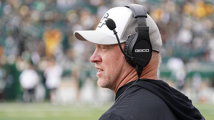 Nov 1, 2025; Waco, Texas, USA; UCF Knights head coach Scott Frost on the sidelines against the Baylor Bears during the second half at McLane Stadium. Mandatory Credit: Raymond Carlin III-Imagn Images