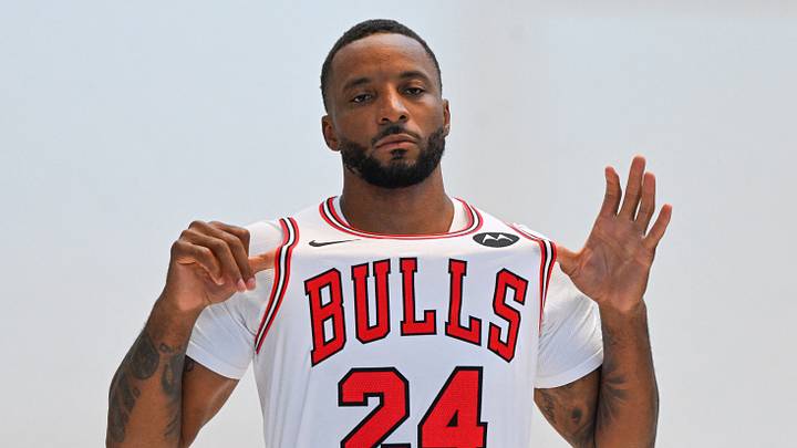 Sep 28, 2026; Chicago, Il, USA; Chicago Bulls guard Norman Powell (24) poses during media day. Mandatory Credit: Matt Marton-Imagn Images Sep 28, 2026; Chicago, Il, USA; Chicago Bulls guard Norman Powell (24) poses during media day. Mandatory Credit: Matt Marton-Imagn Images