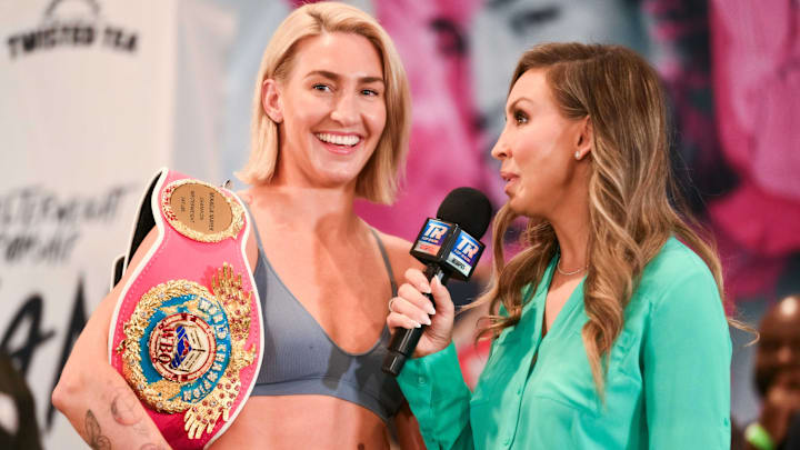 Mikaela Mayer (left).