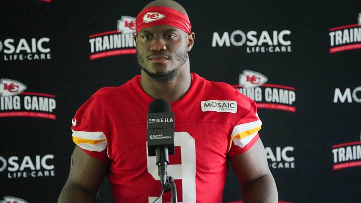 Jul 29, 2026; St. Joseph, MO, USA; Kansas City Chiefs running back Kenneth Walker (9) speaks to media after training camp at Missouri Western State University. Mandatory Credit: Denny Medley-Imagn Images Jul 29, 2026; St. Joseph, MO, USA; Kansas City Chiefs running back Kenneth Walker (9) speaks to media after training camp at Missouri Western State University. Mandatory Credit: Denny Medley-Imagn Images