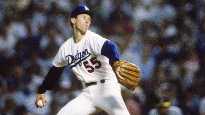 Oct 16, 1986; Los Angeles, CA, USA: FILE PHOTO; Los Angeles Dodgers pitcher Orel Hershiser in action against the Oakland Athletics during the 1988 World Series at Dodger Stadium. Oct 16, 1986; Los Angeles, CA, USA: FILE PHOTO; Los Angeles Dodgers pitcher Orel Hershiser in action against the Oakland Athletics during the 1988 World Series at Dodger Stadium.