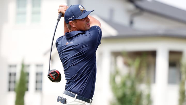 Bryson DeChambeau, pictured at last month's LIV Golf Nashville event, is chasing his second major of 2024. 