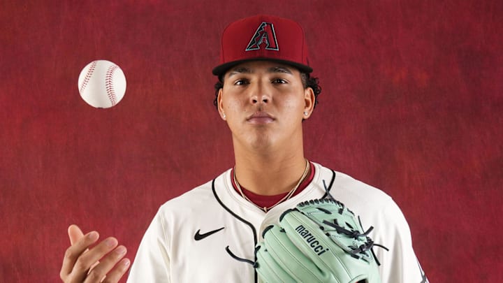 Arizona Diamondbacks Cristian Mena during photo day at Salt River Fields at Talking Stick on Feb. 21, 2024.