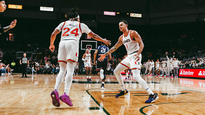 Nijel Pack (24) and Lynn Kidd (1) against FDU