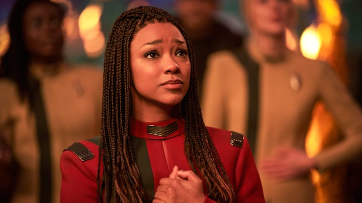 Pictured: Sonequa Martin-Green as Burnham of the Paramount+ original series STAR TREK: DISCOVERY. Photo Cr: Marni Grossman/Paramount+ © 2021 CBS Interactive. All Rights Reserved.