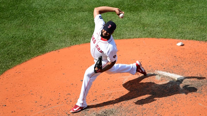 Jul 14, 2024; Boston, Massachusetts, USA;  Boston Red Sox relief pitcher Kenley Jansen (74) pitches during the ninth inning against the Kansas City Royals at Fenway Park. Mandatory Credit: Bob DeChiara-Imagn Images