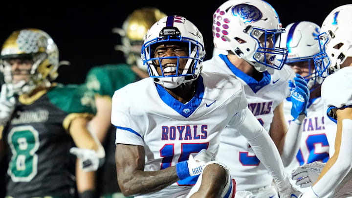 Hamilton Southeastern Royals defensive back Mason Alexander (15) yells in excitement Friday, Sept. 20, 2024, during of the game at Westfield High School in Westfield. The Westfield Shamrocks defeated the Hamilton Southeastern Royals in overtime, 21-14. Hamilton Southeastern Royals defensive back Mason Alexander (15) yells in excitement Friday, Sept. 20, 2024, during of the game at Westfield High School in Westfield. The Westfield Shamrocks defeated the Hamilton Southeastern Royals in overtime, 21-14.