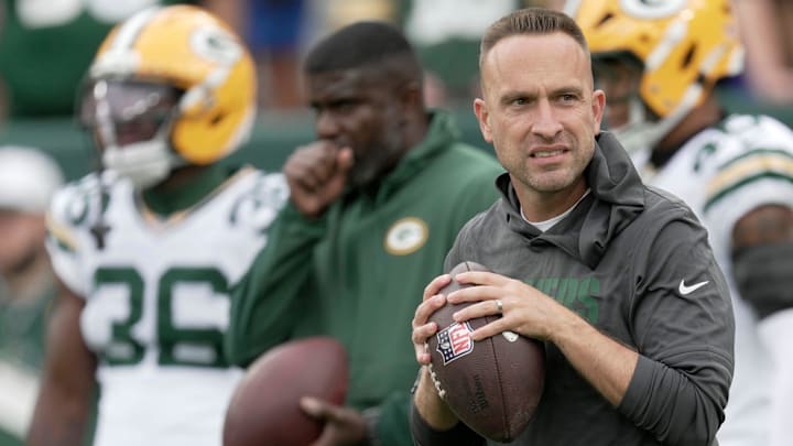 Green Bay Packers defensive coordinator Jeff Hafley is shown before their preseason game against the Seattle Seahawks Saturday, August 23, 2025, at Lambeau Field in Green Bay, Wisconsin.
