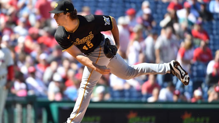Sep 26, 2021; Philadelphia, Pennsylvania, USA; Pittsburgh Pirates starting pitcher Max Kranick (45)