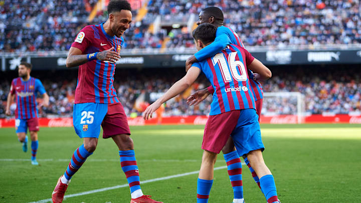 Gegen Valencia feierten die Barça-Stars wieder zusammen.