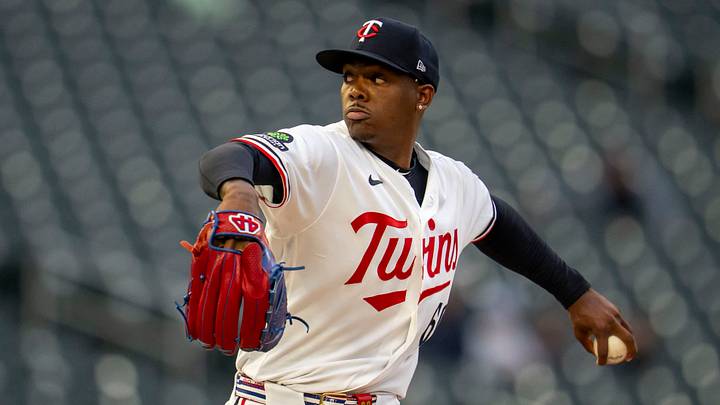 May 18, 2026; Minneapolis, Minnesota, USA; Minnesota Twins starting pitcher Kendry Rojas (60) delivers a pitch against the Houston Astros in the first inning at Target Field. Mandatory Credit: Jesse Johnson-Imagn Images