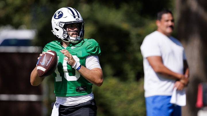 BYU quarterback Treyson Bourguet at Fall Camp BYU quarterback Treyson Bourguet at Fall Camp