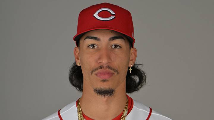 Feb 17, 2026; Goodyear, AZ, USA; Cincinnati Reds Edwin Arroyo (56) during media day in Goodyear, Arizona. Mandatory Credit: Jayne Kamin-Oncea-Imagn Images
