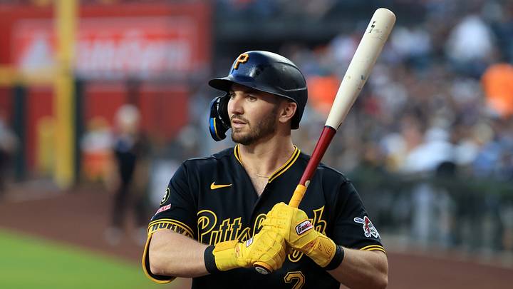 May 6, 2026; Phoenix, Arizona, USA; Pittsburgh Pirates first baseman Spencer Horwitz against the Arizona Diamondbacks at Chase Field. Mandatory Credit: Mark J. Rebilas-Imagn Images