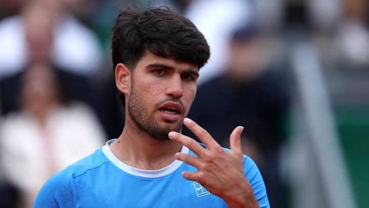 Carlos Alcaraz lost to Jannik Sinner in the 2026 Monte-Carlo Masters final.