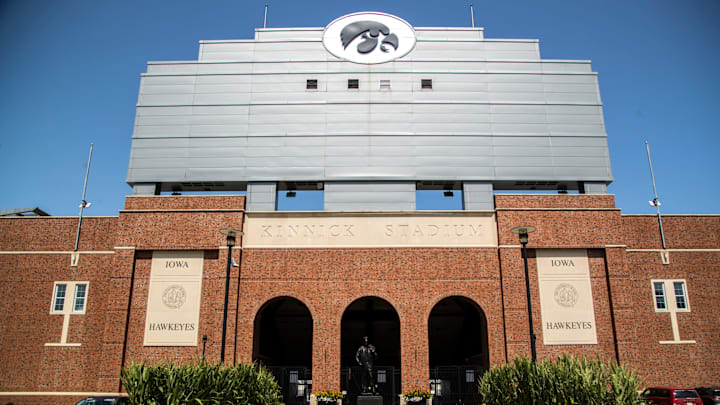 Corn grows outside the south end zone during the originally scheduled home opener amid the novel coronavirus pandemic, Saturday, Sept. 5, 2020, at Kinnick Stadium in Iowa City, Iowa.

200905 Empty Opener 007 Jpg