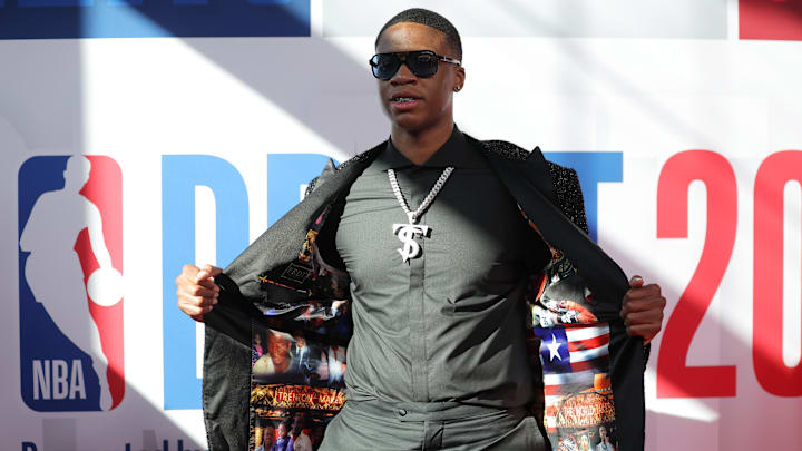 Jun 25, 2025; Brooklyn, NY, USA; Thomas Sorber arrives before the first round of the 2025 NBA Draft at Barclays Center. Mandatory Credit: Brad Penner-Imagn Images