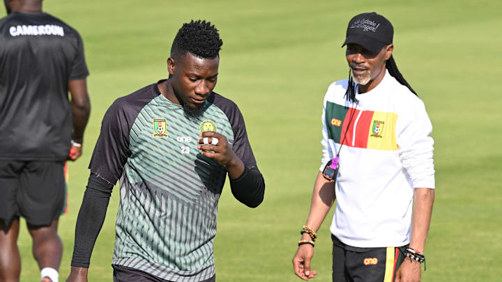 Onana e il ct Song Onana e il ct Song