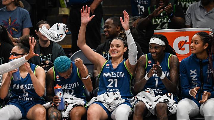 Kayla McBride’s record-setting performance helped the Lynx become the first team to clinch a playoff spot. Kayla McBride’s record-setting performance helped the Lynx become the first team to clinch a playoff spot.